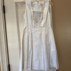 Tracy Reese White Kids Dress with Silver Accents